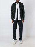 contrast back panel straight leg jeans