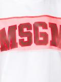 sheer panel logo T-shirt 