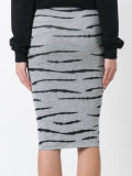 zebra print fitted skirt