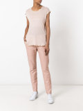 ribbon trim T-shirt