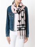hearts House Check scarf 