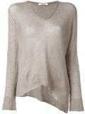 V-neck knitted blouse