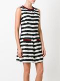 striped flared dress