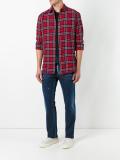 Slim stitch distressed jeans