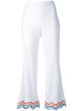 rainbow trim cropped trousers