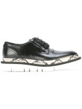 snake panel lace-up shoes 