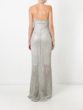 halterneck metallic thread dress