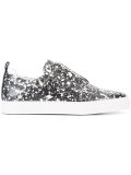 splatter print slip-on sneakers