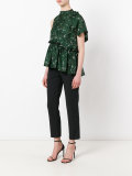 printed asymmetric blouse 