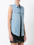 sleeveless denim shirt