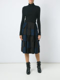 panelled neoprene skirt