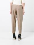 pleated tapered trousers