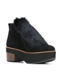 faux fur platform booties