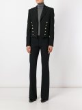 double breasted cropped fitted jacket