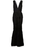 embroidered plunge gown 
