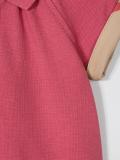 check trim polo shirt dress