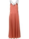 piped trim slip dress