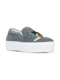 patched slip-on sneakers