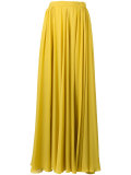 pleated slit maxi skirt 