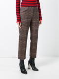 plaid cropped trousers