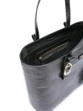 embossed crocodile effect tote