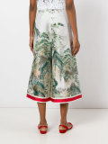 printed cropped trousers 