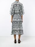 Maria Alexan Geometric Print Silk Dress