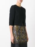 three-quarters sleeve cropped jacket