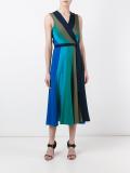 pleated wrap dress