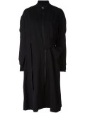 zip up asymmetric coat