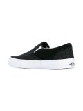 square embossed slip-on sneakers