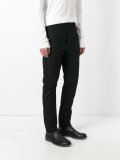 plain tapered trousers