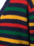 striped V-neck cardigan