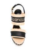 floral lace wedges