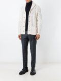 checked tapered trousers