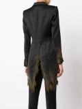 burnt effect split tail blazer