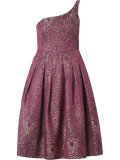 one shoulder jacquard Rogeria dress