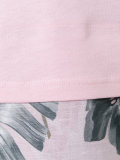 contrast printed hem T-shiirt