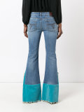 velvet panelled jeans