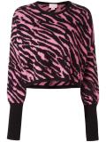 zebra pattern sweater
