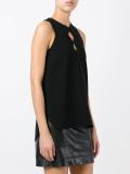 sleeveless lace-up top