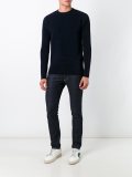 ribbed crew neck jumper