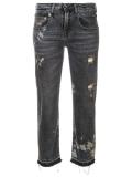 straight cropped jeans
