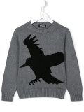 bird print sweater
