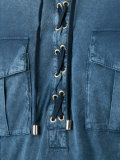 lace-up detail shirt