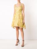 floral embroidery flared dress
