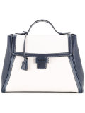 colour block satchel tote