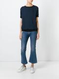 crew neck sheer blouse