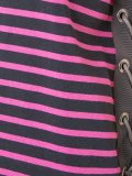 striped lace-up T-shirt