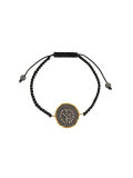 peace coin pendant string bracelet